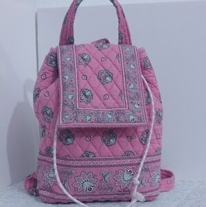 Vera Bradley Pink Floral Quilted Backpack